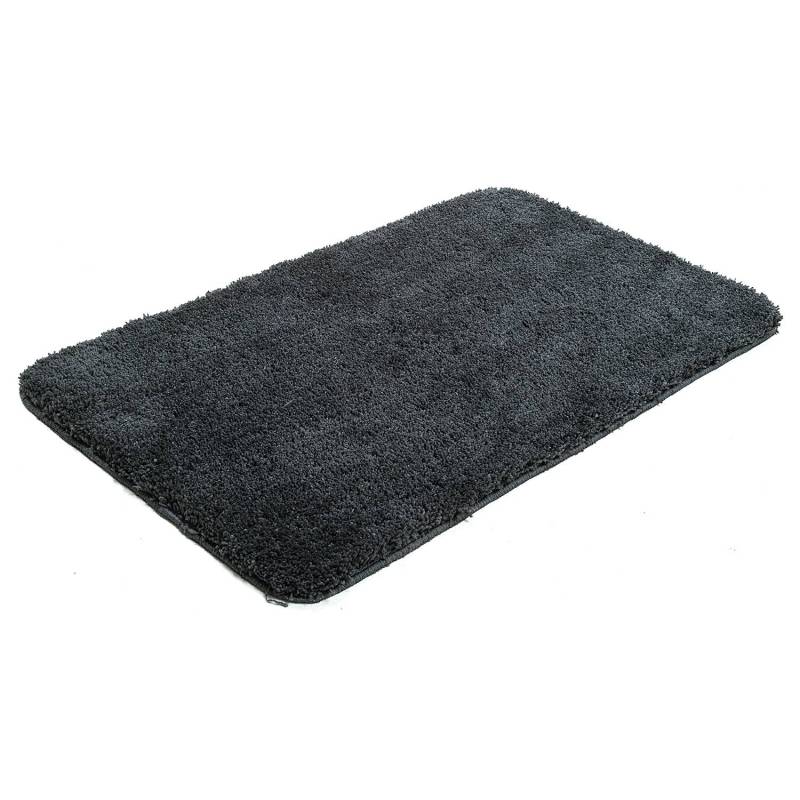 home24 Badvorleger Cozy Bath Uni 60 x 100cm Schwarz/Anthrazit von home24