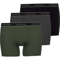 TOM TAILOR Boxershorts "Buffer" 3er Pack, bequem, basic, eng, atmungsaktiv, Logobund, Baumwollmix von Tom Tailor