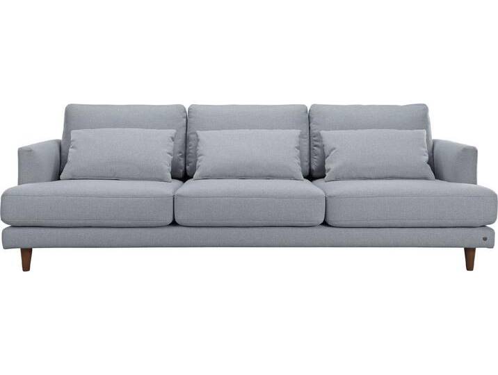 TOM TAILOR HOME 3-Sitzer WESTCOAST, mit Nierenkissen, Füße nussbaumfarben, grau, moody grey TBO 29 von Tom-Tailor