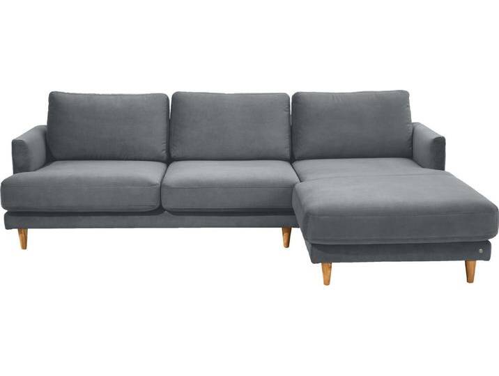 TOM TAILOR HOME Ecksofa, mit Recamiere links oder rechts, Füße Eiche natur, grau, dark grey TSV 39 von Tom-Tailor