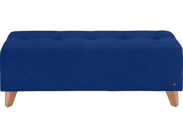 TOM TAILOR HOME Hockerbank NORDIC, mit Knopfheftung auf der Sitzfläche, Füße Buche natur, blau, cobalt TSV 66 von Tom-Tailor