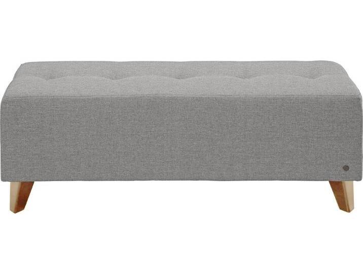 TOM TAILOR HOME Hockerbank NORDIC, mit Knopfheftung auf der Sitzfläche, Füße Buche natur, grau, moody grey TBO 29 von Tom-Tailor
