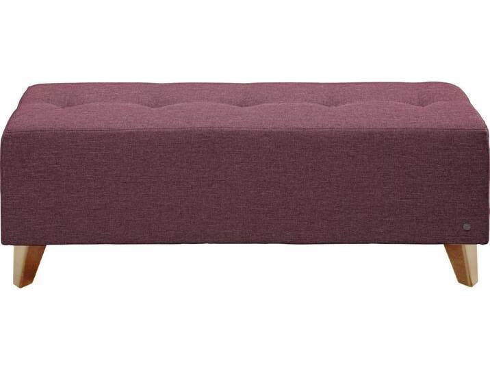 TOM TAILOR HOME Hockerbank NORDIC, mit Knopfheftung auf der Sitzfläche, Füße Buche natur, lila, mauve TBO 107 von Tom-Tailor