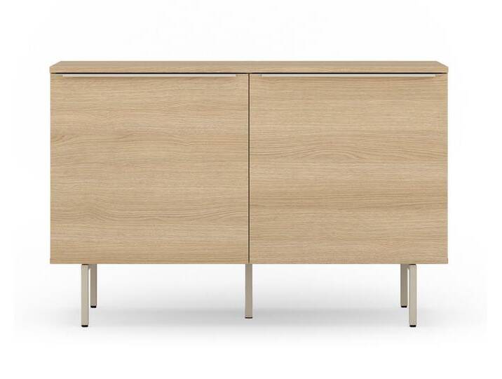 TOM TAILOR HOME Sideboard COLOR PUZZLE Low Cabinet 02, 2 Türen, farbige Griffe & Füße (opt), Breite 1100 mm – Stauraum mit besonderem Farbkick, weiß von Tom-Tailor