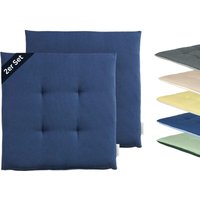 TOM TAILOR Outdoor Sitzkissen DOVE CHAIRPAD - 2er Set 40x40 cm, Blau von Tom Tailor