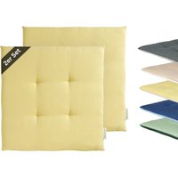 TOM TAILOR Outdoor Sitzkissen DOVE CHAIRPAD - 2er Set 40x40 cm, Gelb von Tom Tailor