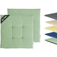 TOM TAILOR Outdoor Sitzkissen DOVE CHAIRPAD - 2er Set 40x40 cm, Grün von Tom Tailor