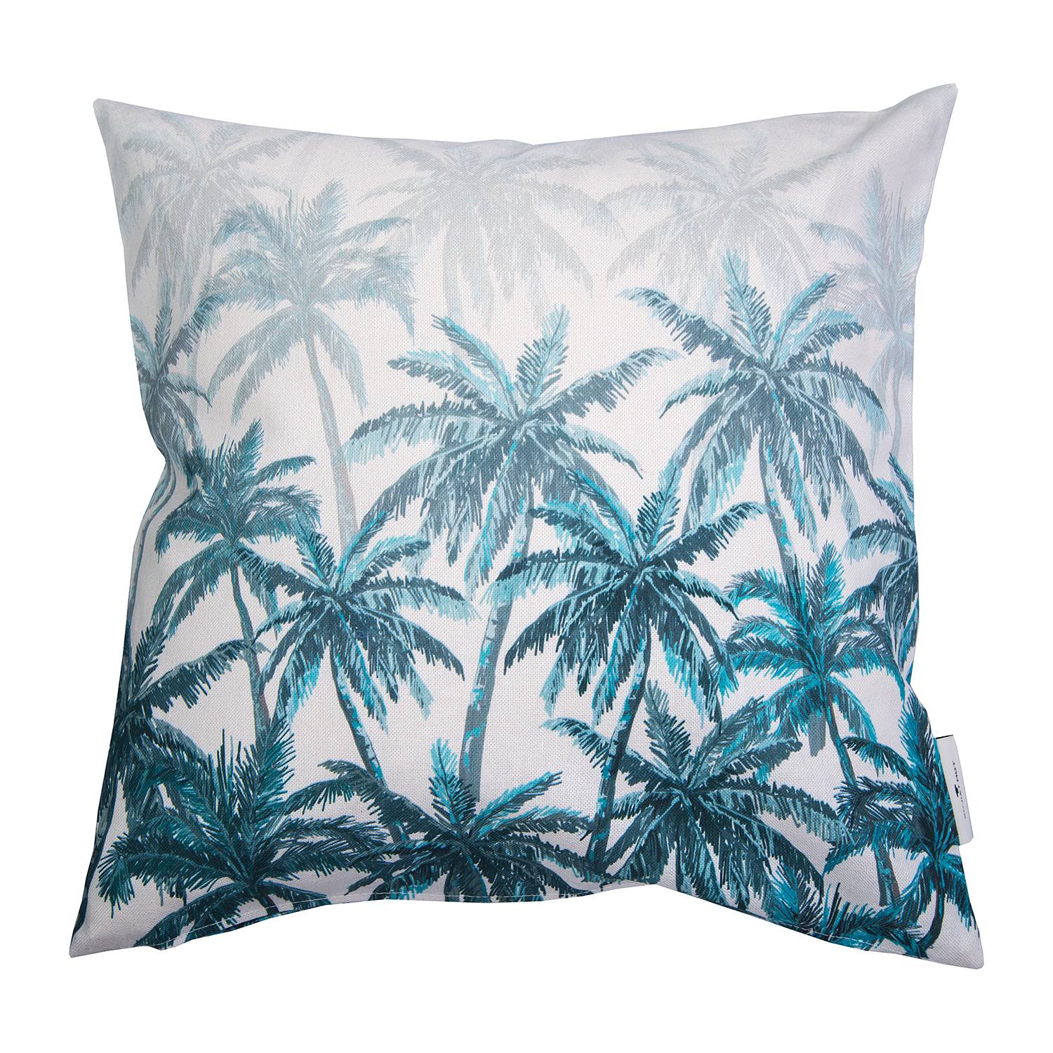 Tom Tailor Kissenbezug Palm Forest Weiß/Petrol 40x40 cm (BxH) Natur Design Baumwollstoff von Tom Tailor