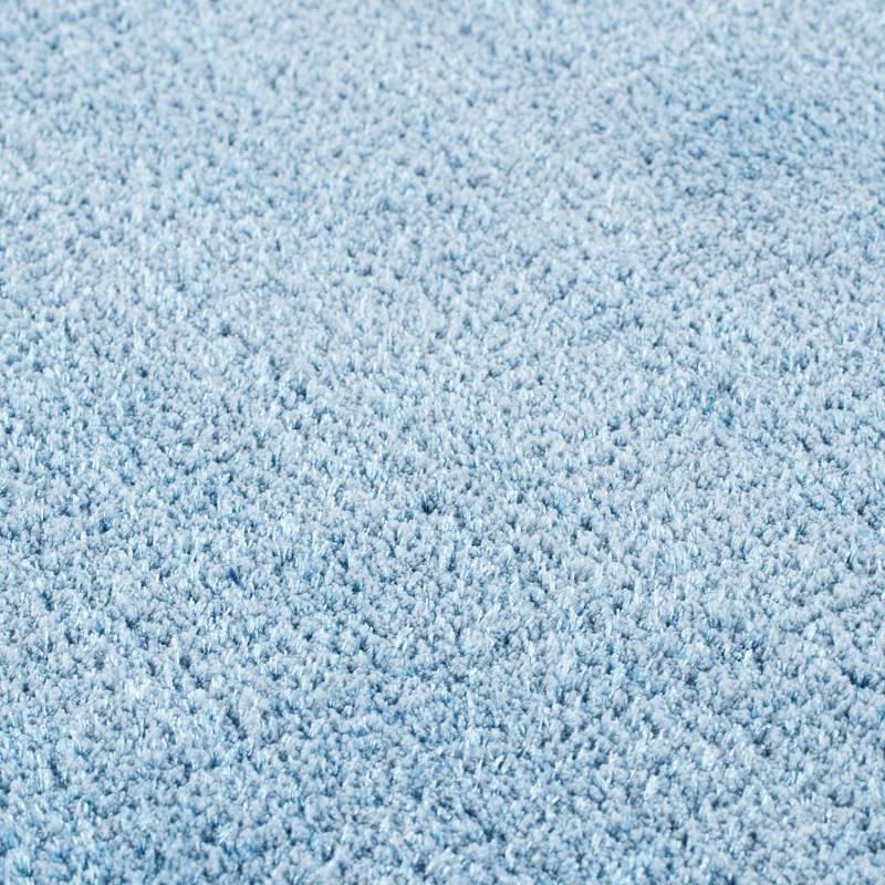 home24 Teppich Powder Uni handgetuftet Blau/Himmelblau 190 x 290 cm Kunstfaser von home24