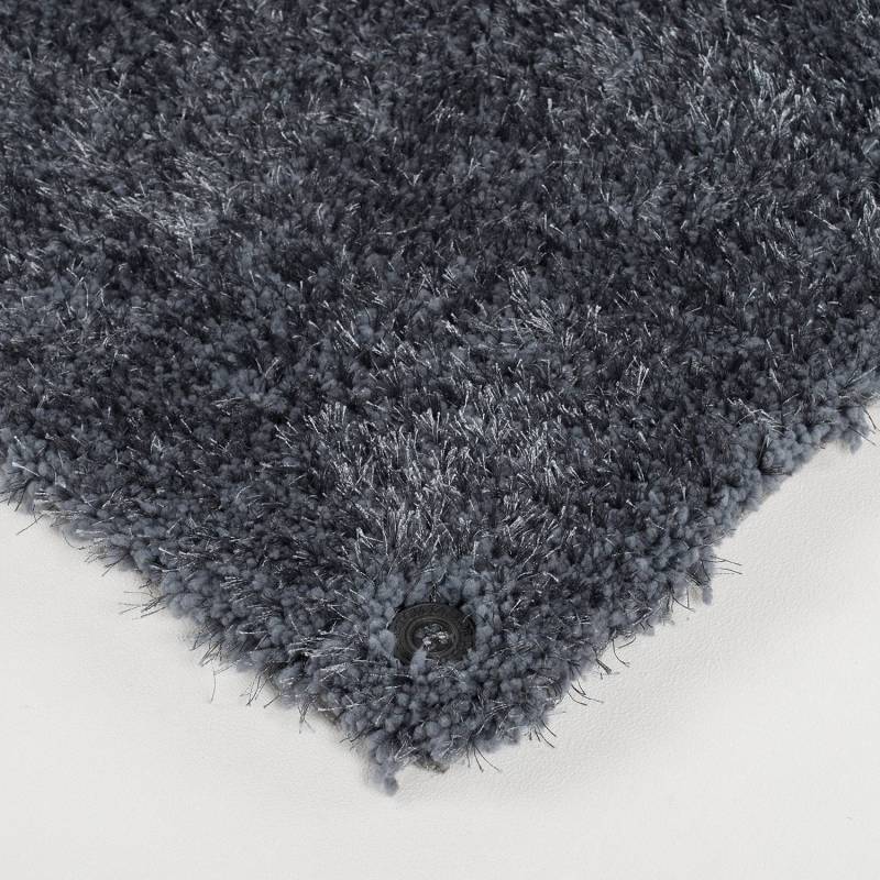 home24 Teppich Soft Square 65 x 135cm Grau Anthrazit - Maße: 65 x 135 cm von home24