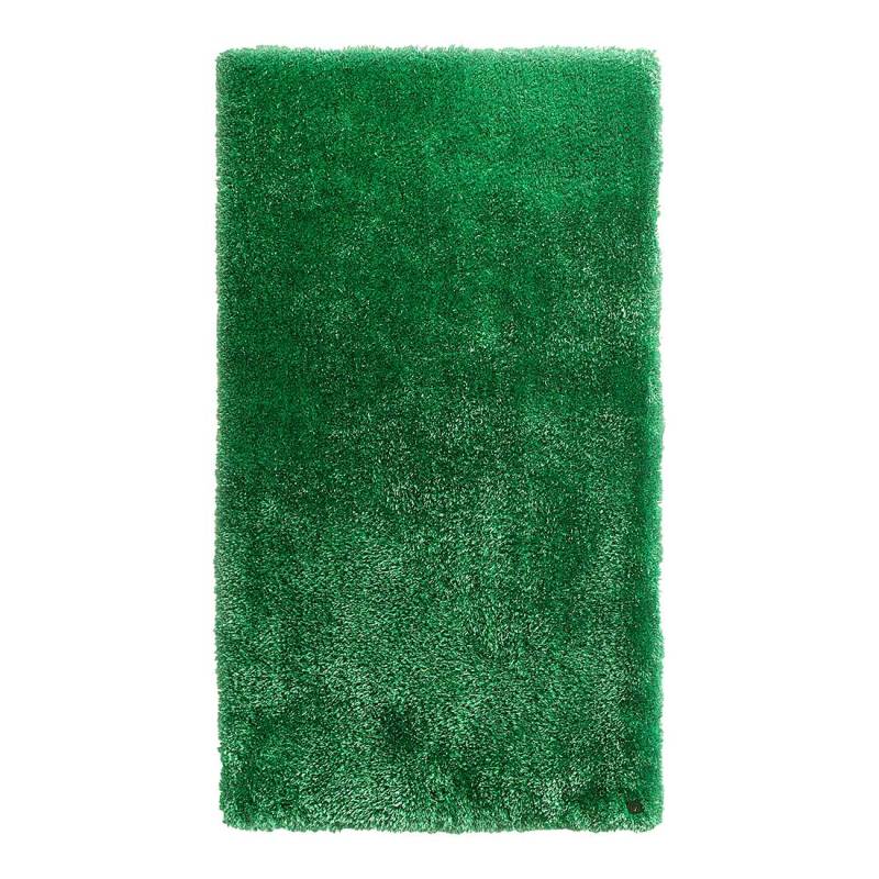 home24 Teppich Soft Square 65 x 135cm Grün Grün - Maße: 65 x 135 cm von home24