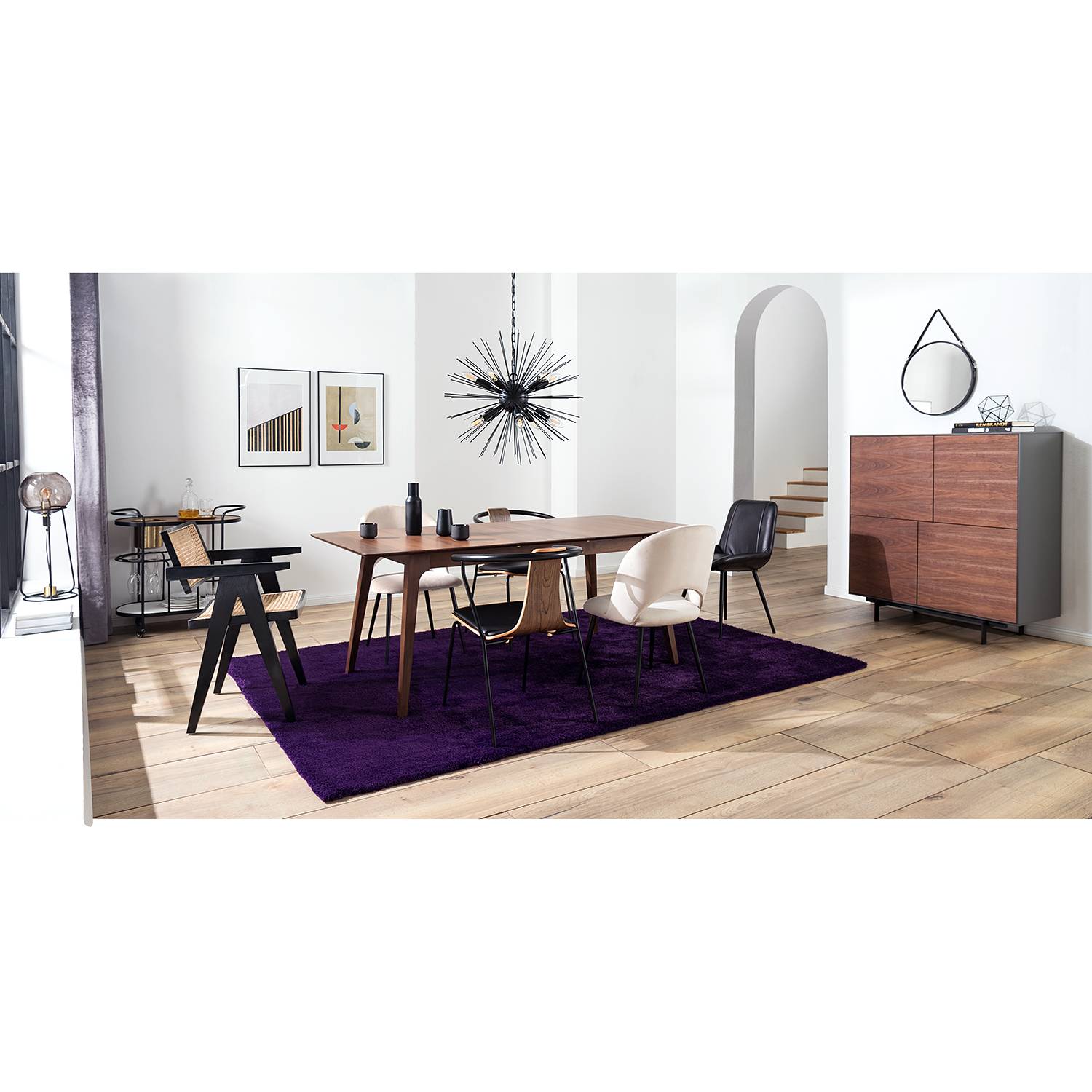 Tom Tailor Teppich Soft Square Violett 190x290 cm (BxT) Modern Kunstfaser von Tom Tailor