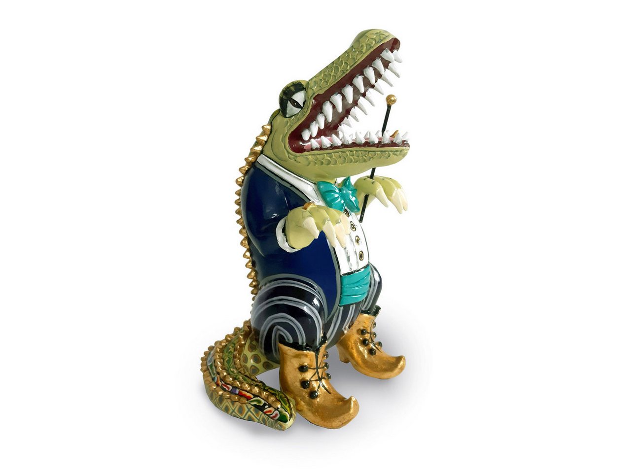 Tom`s Drag Skulptur Alligator "Little Leonard B." (1 St), perfekt zu jedem Anlass, Geburtstag, Weihnachten. Sammelfigur von Tom`s Drag