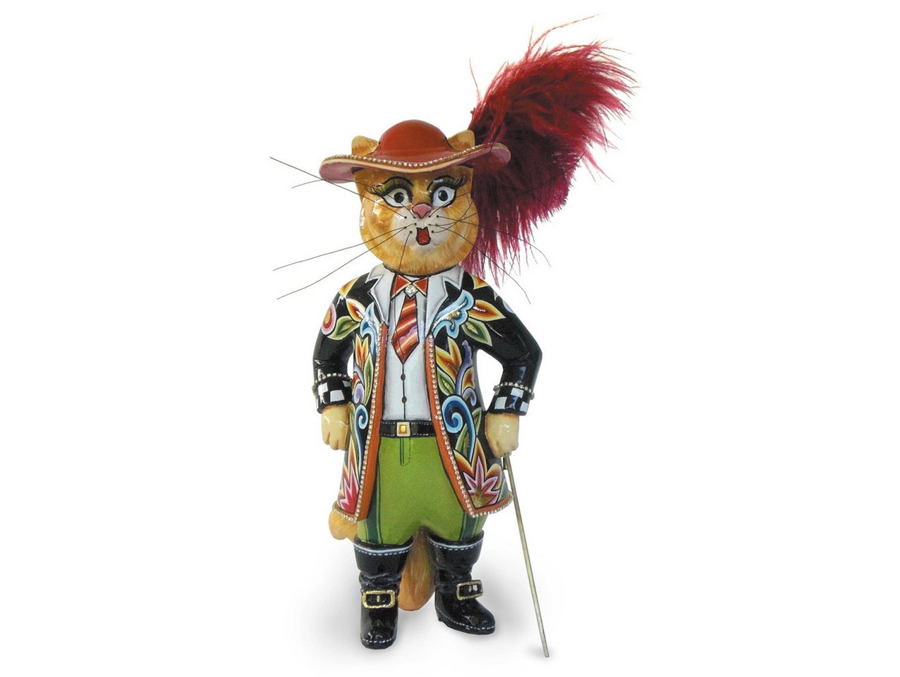Tom`s Drag Tierfigur Tom`s Drag "Gestiefelter Kater Peter" (L), perfekt zu jedem Anlass, Geburtstag, Weihnachten. Sammelfigur von Tom`s Drag