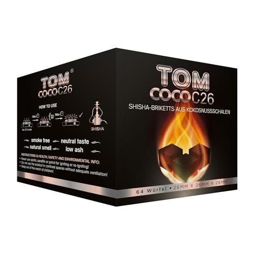 TOM Coco C26 Gold 1kg Shisha - Shishakohle Kohle klein von Tom