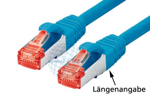 Tecline 71510B Category 6 Ethernet Kabel mit schmalem Knickschutz (10,0 m) blau von TomTrend
