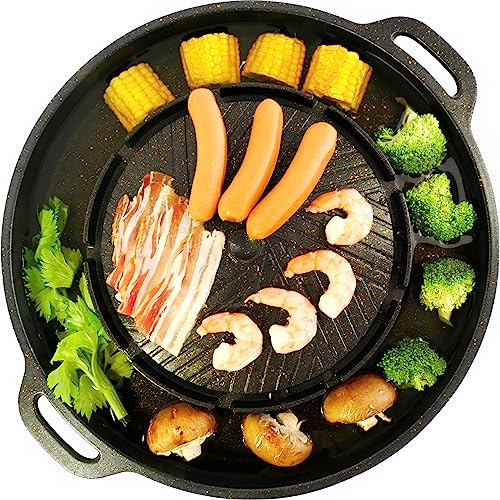 TomYang BBQ Camping Pfanne – Der Original Thai Grill & Hot Pot, Korean BBQ Grill, Mookata Thai Hot Pot Topf von TomYang