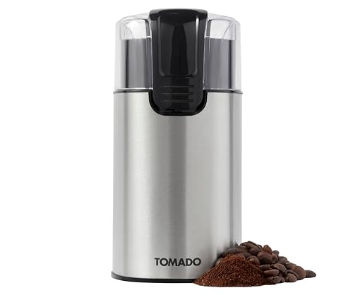 Tomado TCG1503S - Kaffeemühle - 60 gr Kaffeebohnen - 2 Edelstahlmesser - Edelstahl Tomado TCG1503S - Kaffeemühle - 60 gr Kaffeebohnen - 2 Edelstahlmesser - Edelstahl von Tomado