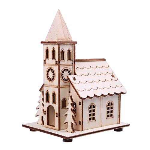 Tomaibaby 1stk Glühkabine Weihnachten Holzhaus Holzhäuser Für Das Dorf Weihnachtsgeschichten Dorfhäuser Weihnachtliches Holzdorf Weihnachtliche Tischdekoration Puzzle Scheinen Hölzern von Tomaibaby