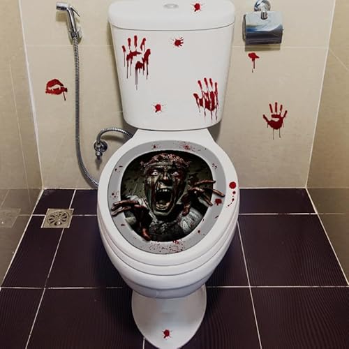 Tomaibaby Bloodywood Halloween Wc- Sitz Aufkleber Wc Topper Zombie Tropft Blut Horror Aufkleber Bad Fenster Aufkleber Wc Sitz Abdeckung 3D Aufkleber Horror Deko Tomaibaby Bloodywood Halloween Wc- Sitz Aufkleber Wc Topper Zombie Tropft Blut Horror Aufkleber Bad Fenster Aufkleber Wc Sitz Abdeckung 3D Aufkleber Horror Deko von Tomaibaby