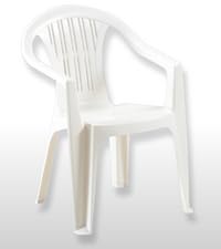 Tomaino Gartenstuhl aus Kunststoff mit stapelbaren Armlehnen (6, Weiß 2), TOM007 von Tomaino