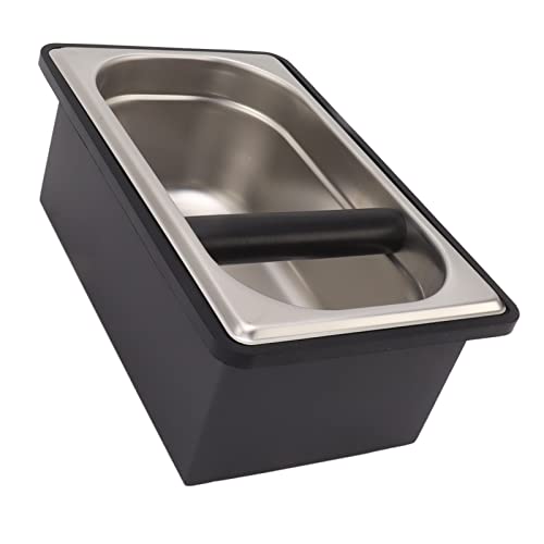 Tomantery Kaffee Gemahlenen Klopfbehälter, Hitzebeständiger Edelstahl und Gummi Gemahlenen Klopfbox für Café (L) von Tomantery