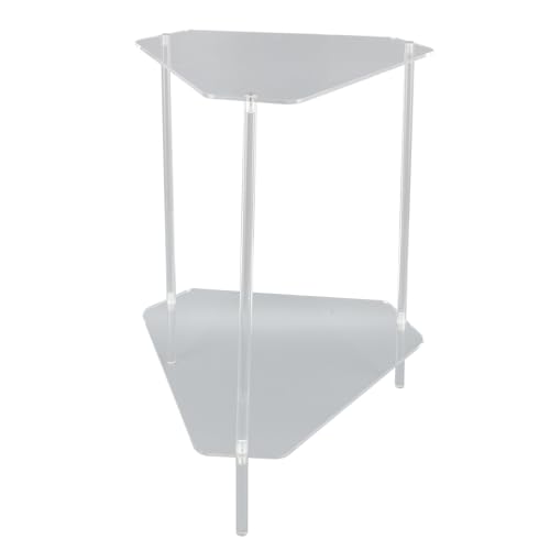 Tomantery Klarer Acryl -Endtisch, Leicht zu Montieren Halten 40 Pfund Acryl Kleine Seiten Tabelle 2 Tier Stabil Minimalistisch Leicht für Wohnzimmer von Tomantery