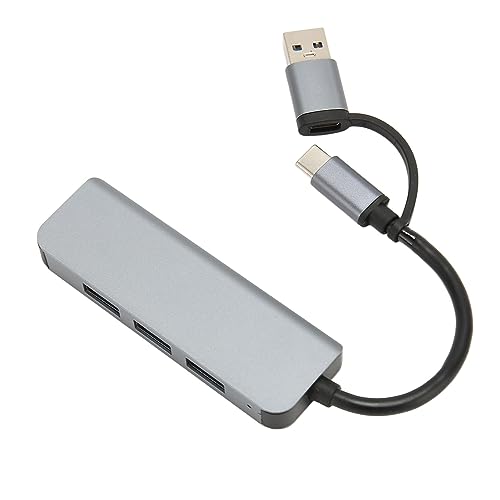 Tomantery USB C Hub Extender, Wärmedissipation USB C Dockingstation 4 in 1 5 Gbit/S Plug and Play Alluminio Alared Kompatibilität für PC von Tomantery