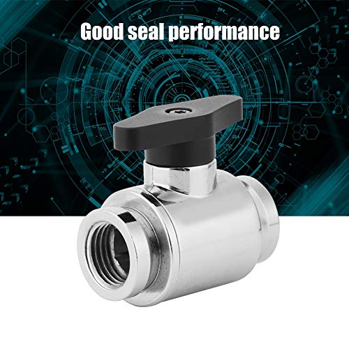 Tomantery Wasserkühlventil, G1 Hoher Durchfluss/4 "Wandventil für Wasserinterndraht für das Wasserkühlsystem (Schwarzer Schalter) von Tomantery