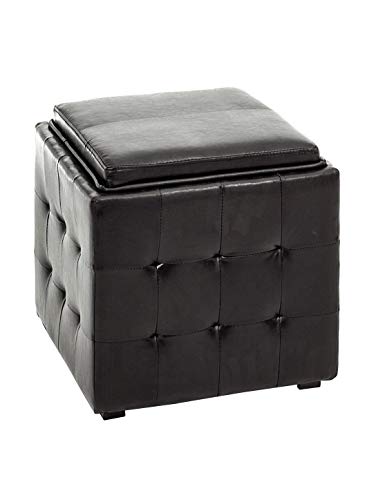 Contemporary Living Pouf mit Stauraum Dizzy Schwarz von Tomasucci