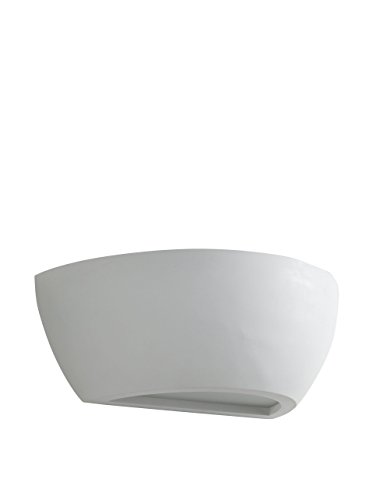 Tomasucci Venezia Wandlampe, Weiß, Länge 31,5 cm/Tiefe 16 cm/höhe 11 cm von Tomasucci