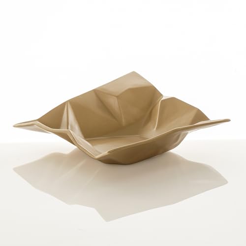 Wink Design, Tischdeko/Taschenleerer LIGIO Gold - Tafelaufsatz/Taschenleerer aus Keramik - Farbe Gold matt - 37 x 33 x 12 cm von Tomasucci