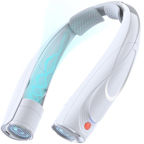 Tomatofrydan Nackenventilator, 6000 mAh Tragbarer Persönlicher Lüfter,6 Geschwindigkeiten,Ventilator Hals Tragbare mit 360°Cooling Luftstrom Hände frei Persönlicher USB Ventilator (Weiß) von Tomatofrydan
