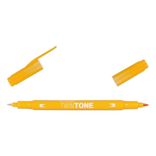 TWINTONE-04 - Marker mit doppelter Spitze, Farbe chrom gelb von Tombow