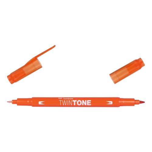 TWINTONE-76 Filzstift mit doppelter Spitze, Farbe: Karotte Orange von Tombow