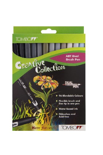 Tombow ABT-12C-3 Fasermaler Dual Brush Pen mit zwei Spitzen, 12-er Set, grautöne Tombow ABT-12C-3 Fasermaler Dual Brush Pen mit zwei Spitzen, 12-er Set, grautöne von Tombow
