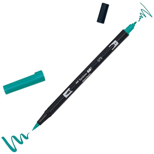 Tombow ABT-373 Fasermaler Dual Brush Pen mit zwei Spitzen, sea blue von Tombow