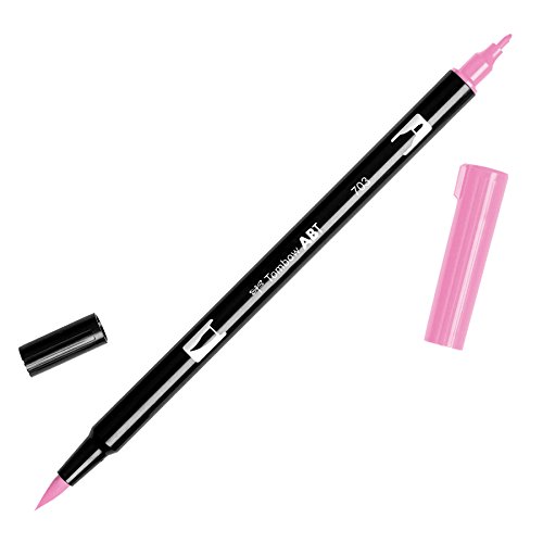 Tombow AB-T703 Fasermaler ABT Dual Brush Pen mit zwei Spitzen, pink rose, 1 Stück (1er Pack) von Tombow