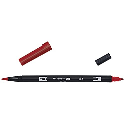 Tombow ABT Dual Brush Pen, ABT-856-1P, Stift mit zwei Spitzen, perfekt fürs Hand Lettering und Bullet Journal, wasservermalbar, chinese red von Tombow