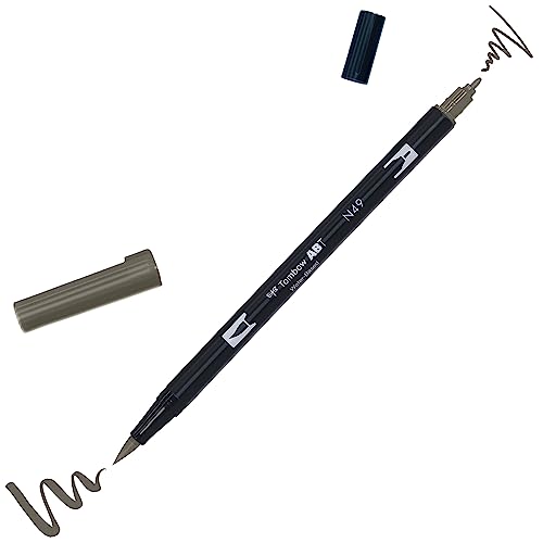 Tombow ABT Dual Brush Pen, ABT-N49, Stift mit zwei Spitzen, perfekt fürs Hand Lettering und Bullet Journal, wasservermalbar, warm gray 8 Tombow ABT Dual Brush Pen, ABT-N49, Stift mit zwei Spitzen, perfekt fürs Hand Lettering und Bullet Journal, wasservermalbar, warm gray 8 von Tombow