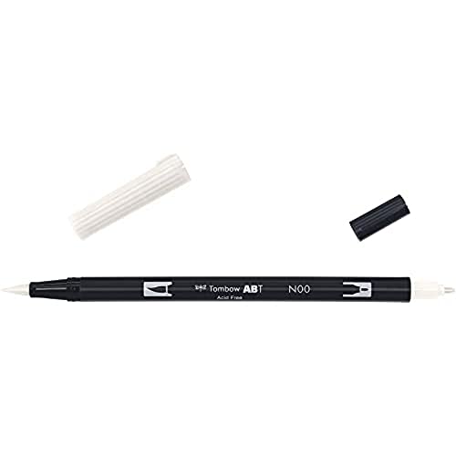 Tombow ABT Dual Brush Pen, ABT-N00-1P, Stift mit zwei Spitzen, perfekt fürs Hand Lettering und Bullet Journal, wasservermalbar, Blender Tombow ABT Dual Brush Pen, ABT-N00-1P, Stift mit zwei Spitzen, perfekt fürs Hand Lettering und Bullet Journal, wasservermalbar, Blender von Tombow