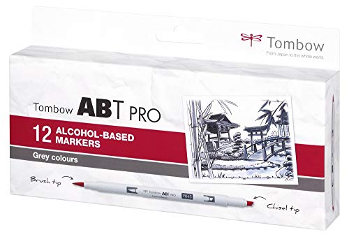 Tombow ABTP-12P-3 Alkoholbasierter Marker ABT PRO zwei Spitzen Gray Colors Tombow ABTP-12P-3 Alkoholbasierter Marker ABT PRO zwei Spitzen Gray Colors von Tombow