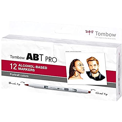 Tombow ABTP-12P-6, Alkoholbasierter Marker ABT PRO, mit zwei Spitzen Portrait Colors Tombow ABTP-12P-6, Alkoholbasierter Marker ABT PRO, mit zwei Spitzen Portrait Colors von Tombow