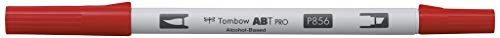 Tombow ABTP-856 Alkoholbasierter Marker ABT PRO zwei Spitzen, poppy red von Tombow