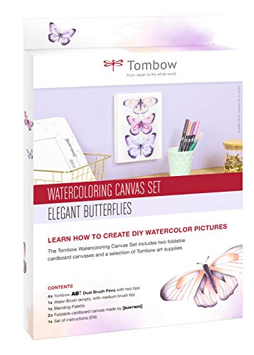 Tombow CANVAS-SET1 Watercoloring Canvas Set Elegante Schmetterlinge Tombow CANVAS-SET1 Watercoloring Canvas Set Elegante Schmetterlinge von Tombow