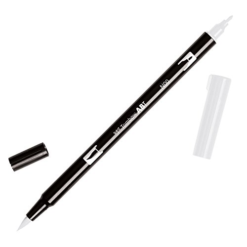 Tombow 56645 Dual Brush Pen, N00 – Farbloser Mixer, 1 Stück Mischbar, Pinsel und feine Spitze von Tombow