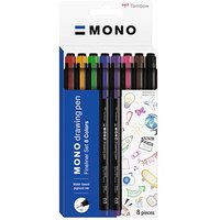 Tombow MONO Fineliner-Set farbsortiert 0,35 mm, 8 St. Tombow MONO Fineliner-Set farbsortiert 0,35 mm, 8 St. von Tombow