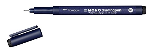 Tombow MONO drawing pen Fineliner 8er-Set, Zeichenstift, wasserresistente Pigmenttinte, 0,3 mm Spitze, für Skizzen und technische Zeichnungen [WS-EFL-8C] von Tombow