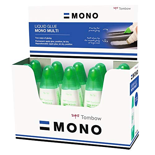 Tombow PT-MTC-10P Flüssigkleber Multi Talent mit zwei Spitzen, 10er-Pack von Tombow
