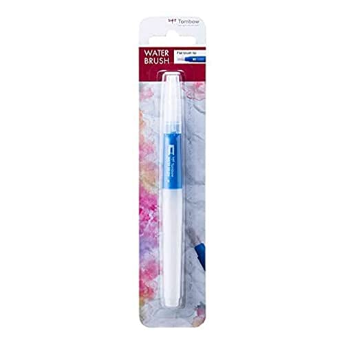 Tombow Wassertankpinsel Flache Spitze, Aquarellpinsel befüllbar für Aquarelltechniken, regulierbarer Wasserfluss, einfach zu reinigen [WB-FL-1P] von Tombow